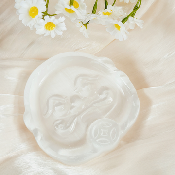 Daruma Selenite Plate