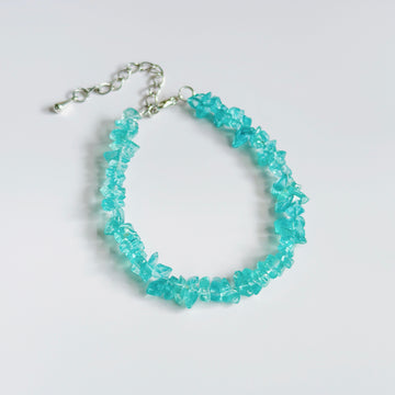 Dainty Blue Apatite Chip Bracelet